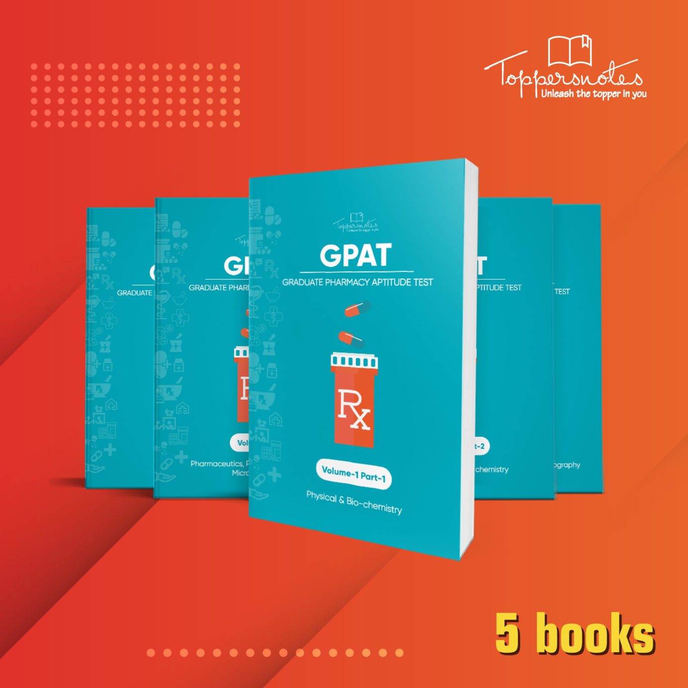 graduate-pharmacy-aptitude-test-gpat-toppersnotes-5-books-english-medium-latest-edition